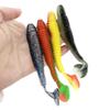 Zweifarbige T-Schwanz Weichwurmköder, 8,5 cm & 11 cm, für Süß- & Salzwasserfischerei