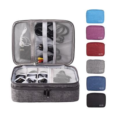 Durable Waterproof Three Layers Cord, Power Bank Dustproof Cable Bag Electronic Organizer Charger Plug Storage Storage Bag