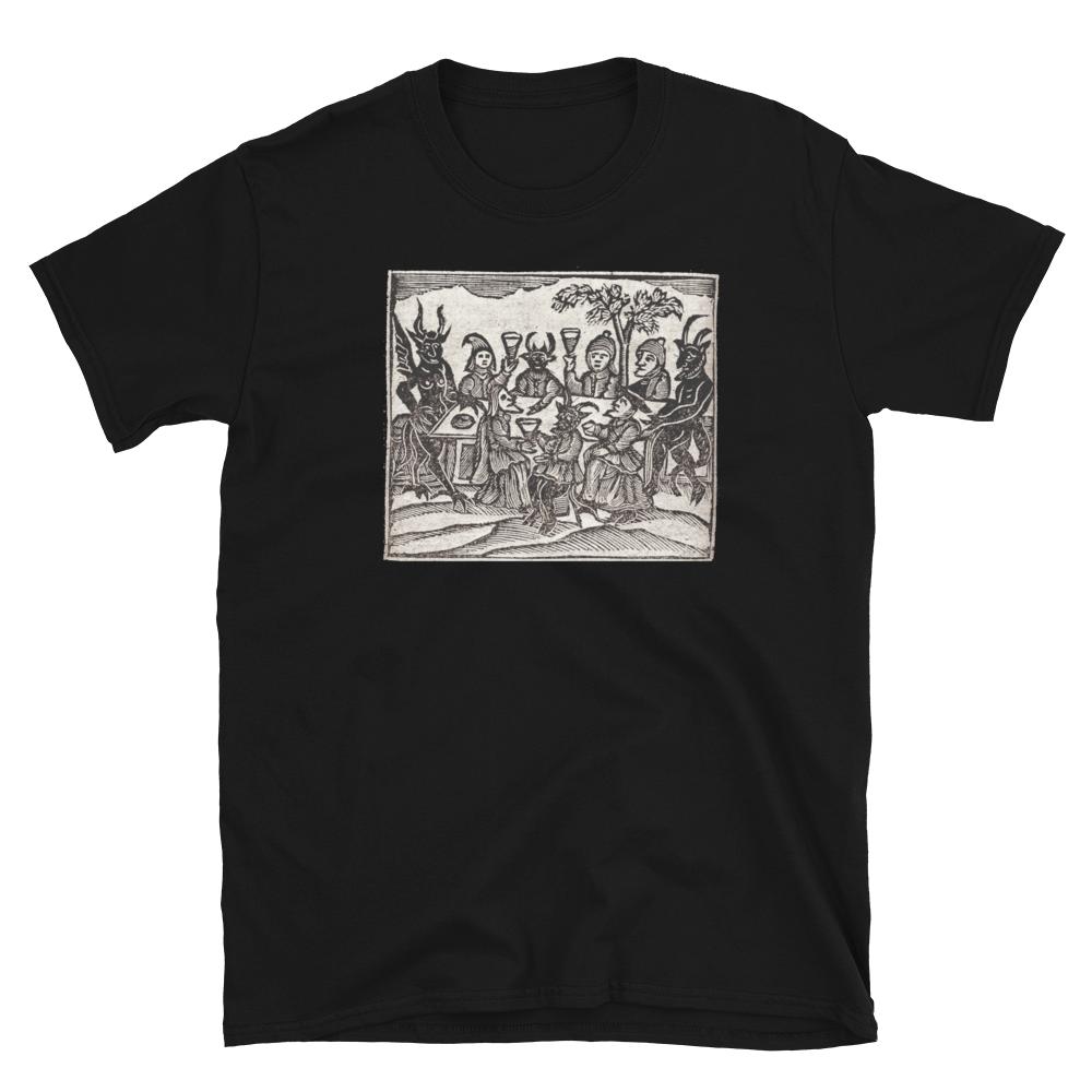 Dine with the Devil The First Supper Witches Delight Printed T-Shirt S