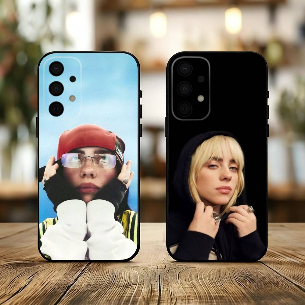 Singer B-Billie E-Eilish-H Phone Case For Samsung Galaxy A73,A72,A71,A70,A53,A52,A51,Soft Silicone Black Cover