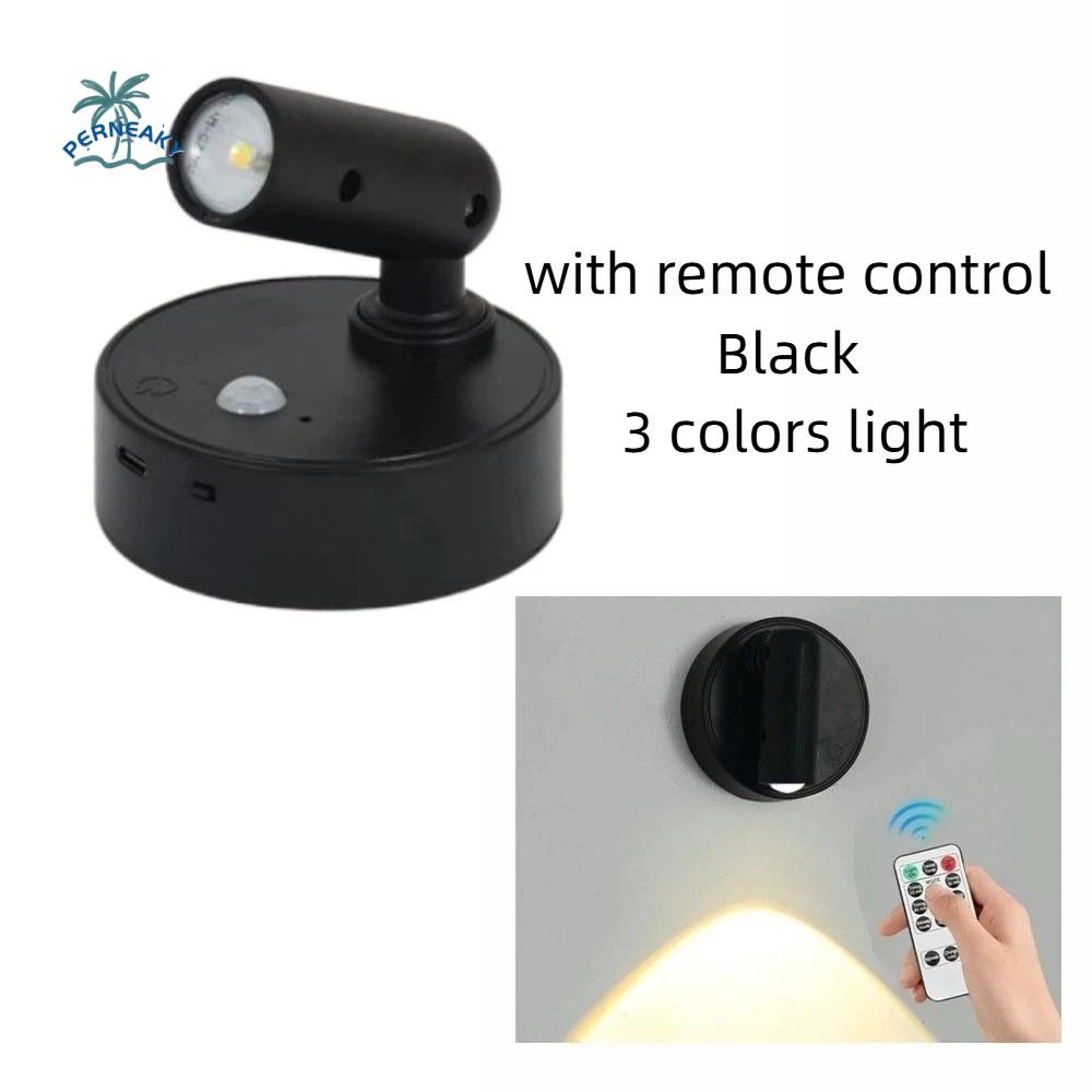 Wireless LED Wall Sconces Light Dimmable 360° Rotation Magnetic Wall Lamp 0.5W Adjustable Brightness Touch Switch Spotlight