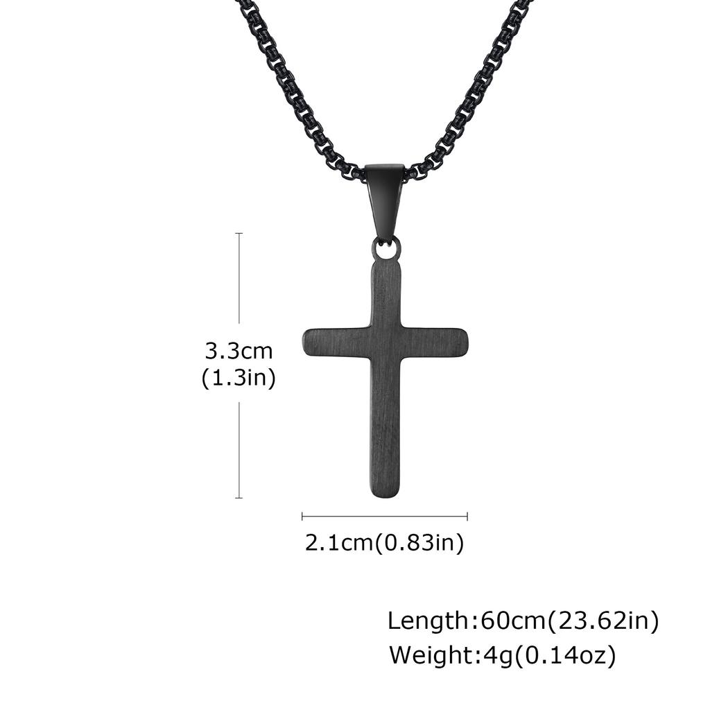 Cross Pendant Necklaces for Men Boys,Stainless Steel Link Chain Necklaces,Classic Jewelry Accessories Gifts