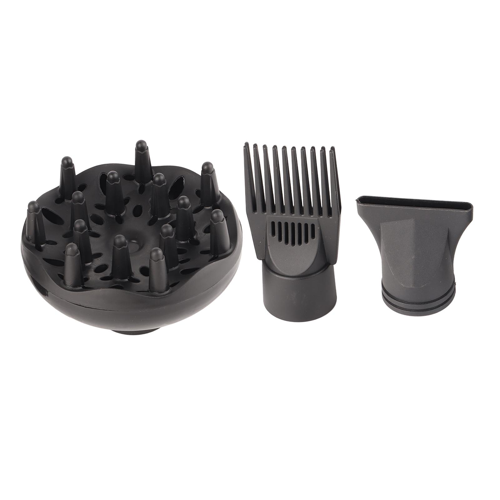 

Набор насадок-диффузоров для фена Пластиковая насадка для фена Насадка-гребень для фена Набор 3 шт.