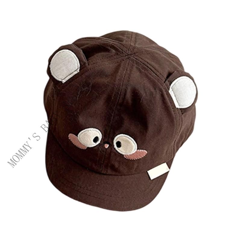 H3CD Cartoon Animal Baseball Hat For Infants Adjustable Strap Sun Cap Lightweight Cotton Baby Headgear