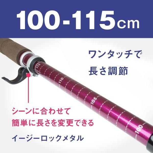 SINANO Trekking Pole Folder TWIST 115 Bordeaux 100-115cm