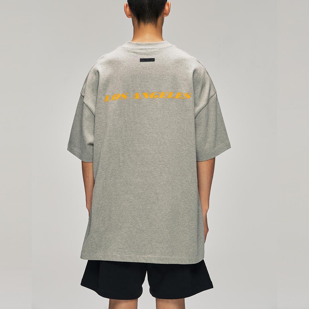 Fear of God Essentials x NBA Lakers 90s Tee Concrete Heather Men Tops Grey 125NB252005F
