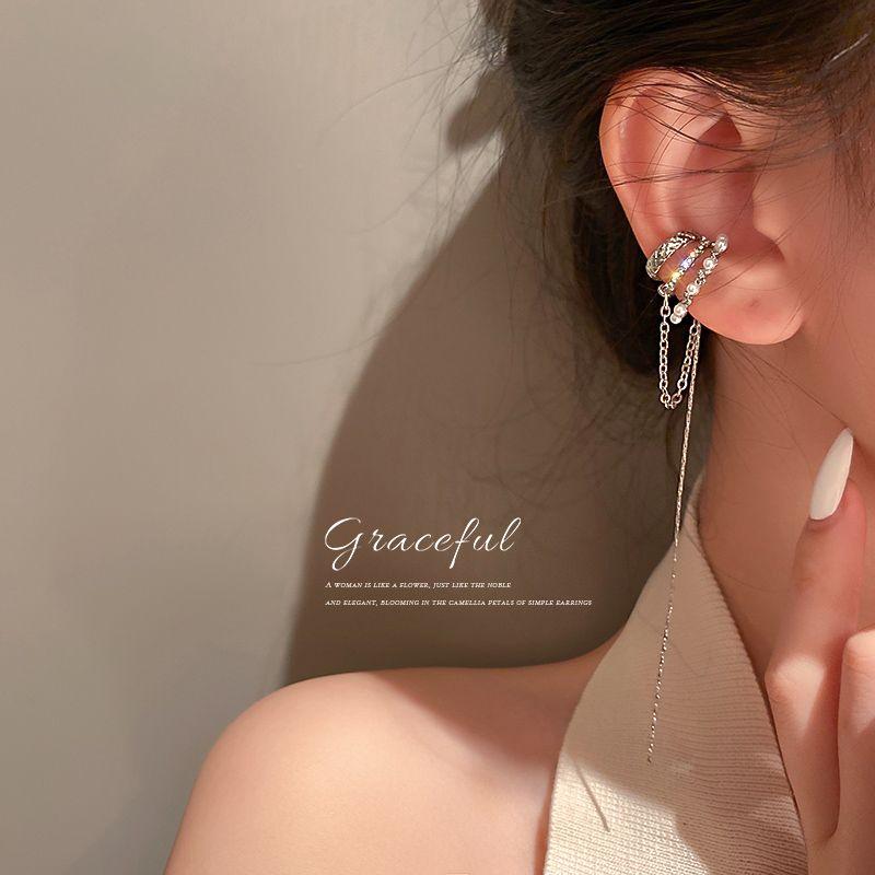 

Meteor Pearl Female Summer Cool Elf Fancy Ear Hanging A188 silver ear bone clip [two]]