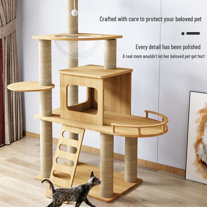 Jingzhou Cat Tree Condo with Scratch Board & Space Capsule