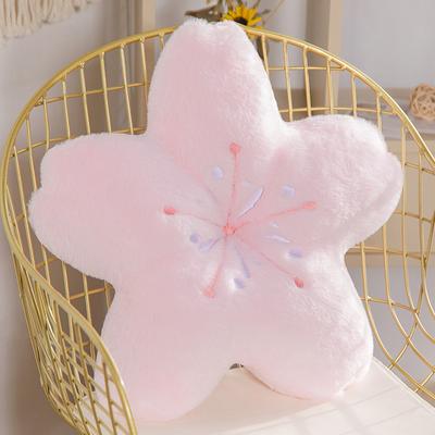 Pink Sakura Plush Throw Pillows Flower Plush Pillow Mat Lifelike Soft Cherry Blossom Cushion Plushie Props Gift