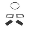 6Pcs Carbon Fiber Car Steering Wheel Panel Cover Trim Sticker For Chrysler 300 2005-2007 No Navigation Styling Accessories