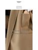 Women's Extra Long Double-Sided 100% Wool Coat with Belt for Autumn and Winter