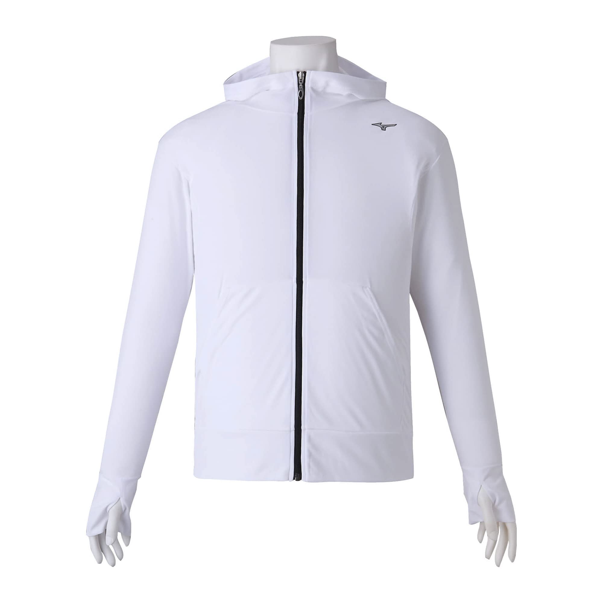 

MIZUNO Rush Hoodie for and Gym L Men s (Long Sleeve) Swimming, Fitness, Use, N2JCA111, 01 White, Size белый