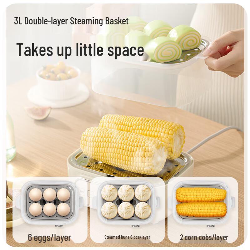 Midea Double-Layer Mini Egg Cooker and Steamer