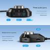 External Sound Card USB Adapter with 3x3.5mm 2xUSB 1xType C Port External Sound Card for PC Laptop Desktop