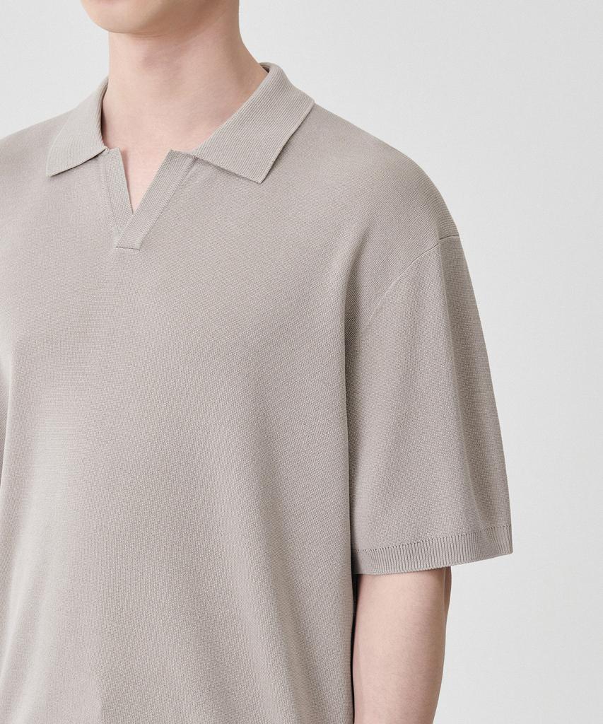 Musinsa Standard Cool Touch Slit Neck Knitted Polo Shirt [Mushroom]