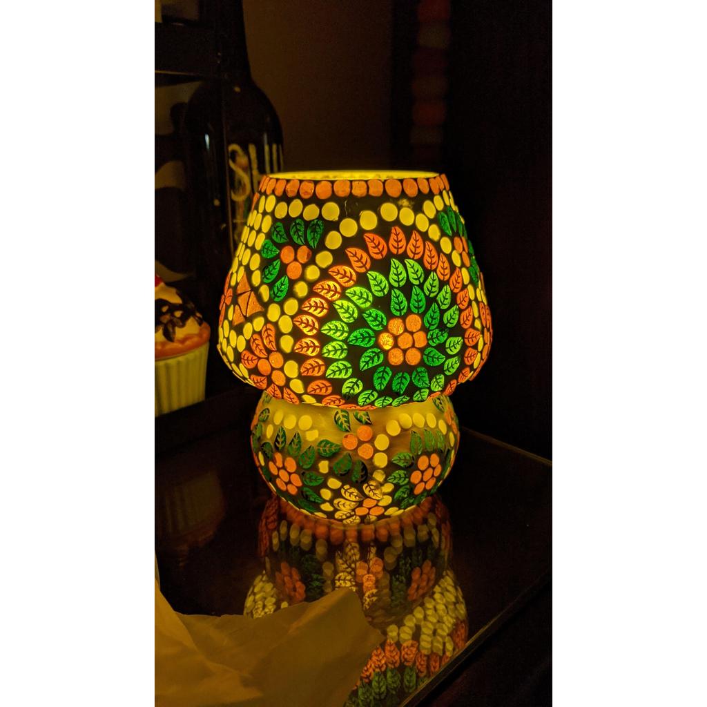 Glas Tischleuchte, Mehrfarbig, 1er-Pack