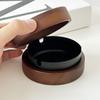 2026 New Creative Ashtray with Lid Walnut Desktop Ashtray Stainless Steel Smoking Windproof Ashtray Home Office Decoration