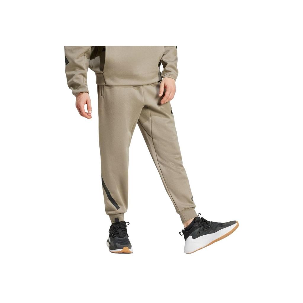 Adidas Z.N.E. Retro Sports Lace-Up Comfortable Printed Cuffed Retro Knitted Sweatpants Men Sweatpants Clay JE3072
