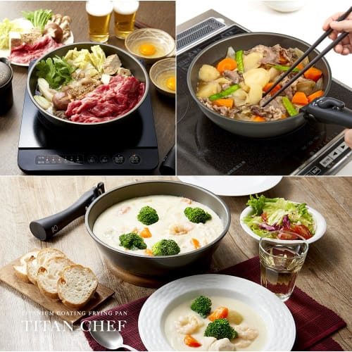 Aimedia Detachable Handle for Titanium Chefs, Multi-Handle with Dedicated Handle for Frying Pans