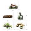 Aquarium Resin Mountain Rock Cave Hideout Decoration Fish for Tank Ornaments Details Landscaping Accessories X3UC