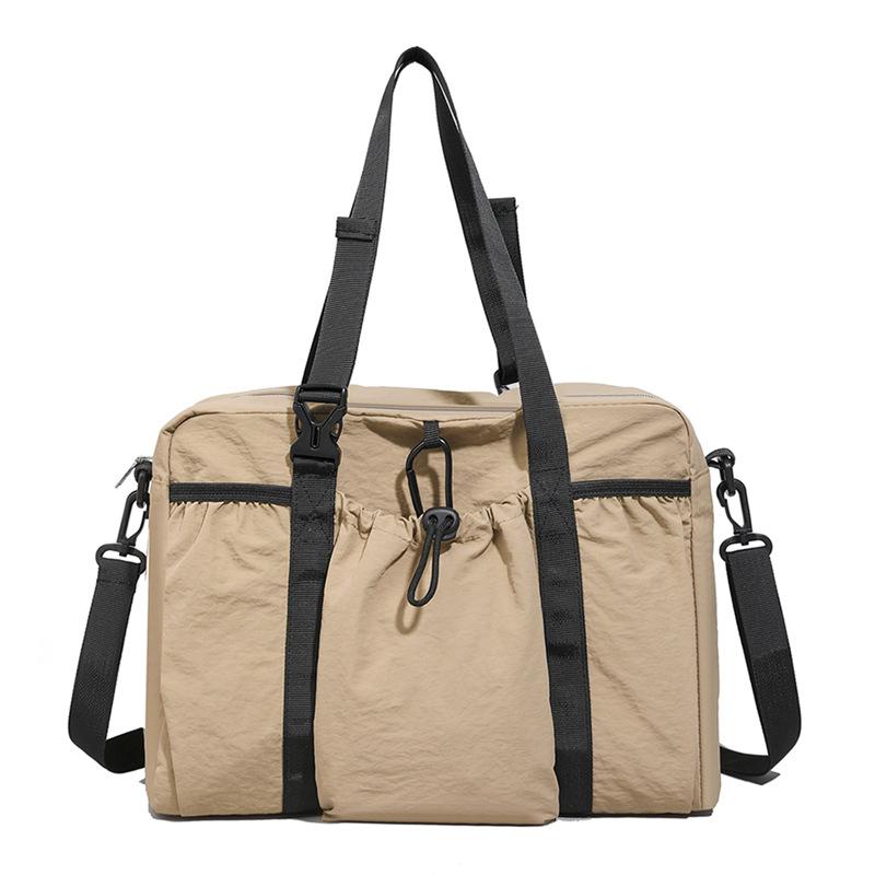 

Сумка для путешествий на короткие расстояния Женская сумка через плечо большой вместимости Уличная нейлоновая спортивная сумка хаки