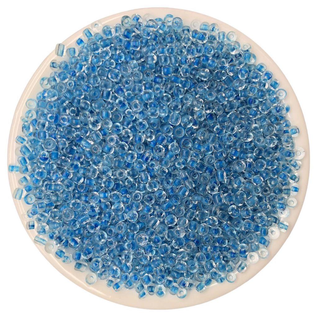 Solid Color 2/3/4mm Glass Seed Beads, Silver Lined, Dyed AB Cream, Round for Handmade Beading & Bracelets.