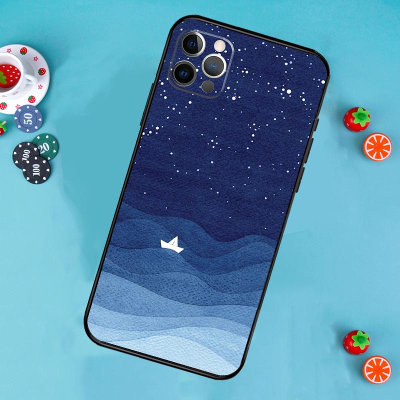 

ocean waves sailboat Case For iPhone 16 15 14 Pro Max 14 Plus 11 12 13 Pro Max Mini X XR XS Back Cover iPhone 14 Pro