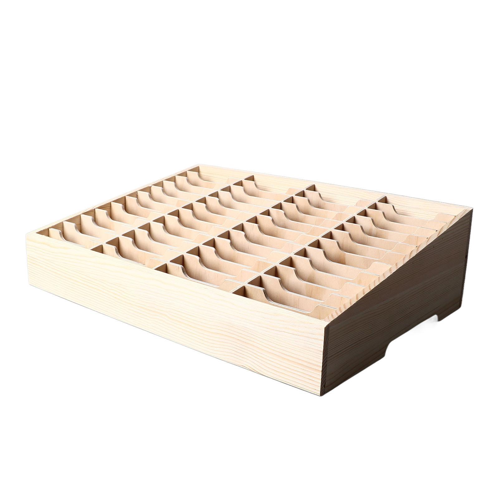 Cell Phone Box Storage Case 48 Compartments Tabletop Wooden Holder for Home Classroom pine