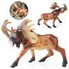 Oenux Wald Hirsch Tiere Simulation Wild Weißwedel Elch Actionfiguren Elch Figuren Modell Dekoration Spielzeug Kinder Weihnachtsgeschenk