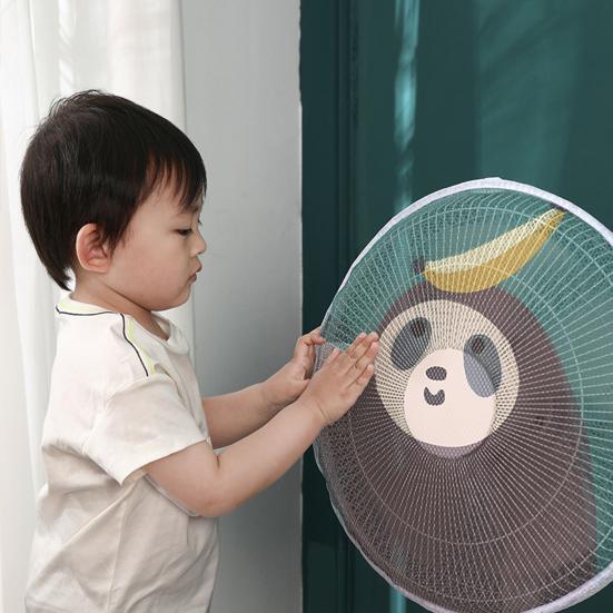 Fan Cover Honeycomb Mesh Ventilated Polyester Fan Safety Protection Cover Kids Baby Finger Protector for Daily Use