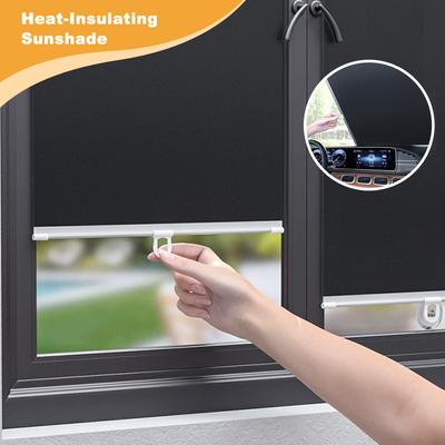 Stores Rouleaux Rétractables Sans Fil Rideaux de Véhicule Stores Fenêtre Solaires Sans Percage Protection Intérieure Occultation Totale