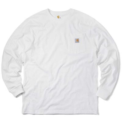 Carhartt Long Sleeve Workwear Pocket Tee, White, US Large (equivalent To Japanese Size XL) [Parallel Import]
