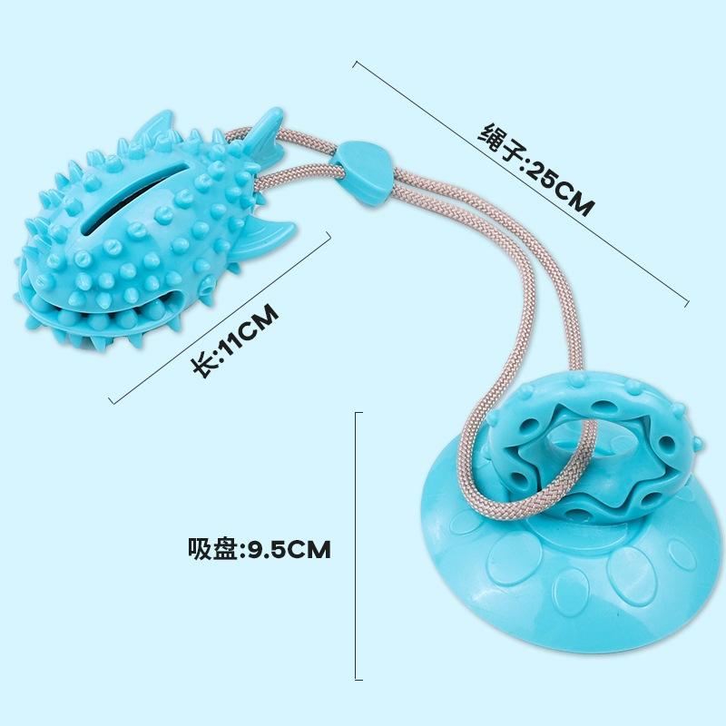 Dog Suction Chew Toy Slow Feeder Treat Ball Durable Bite Resistant Anti Boredom For Puppies Active Dogs Home Energy Play Gift