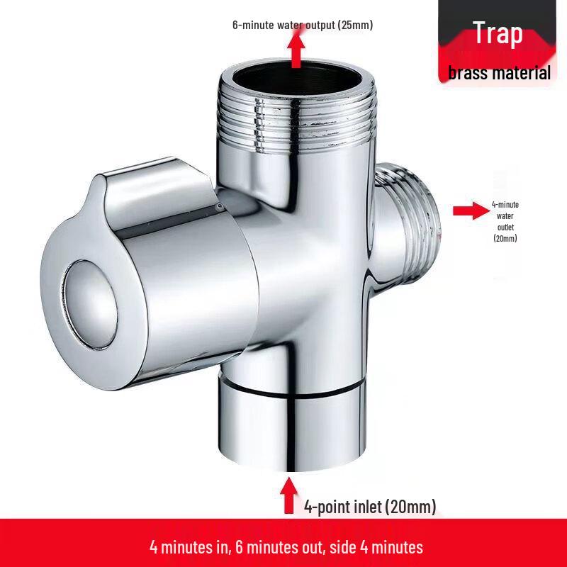 Zhi Shi Brass 3-Way Shower Diverter Valve