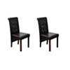 Day and Night - Day and Night Dining Chairs 2 Units Brown Synthetic Leather