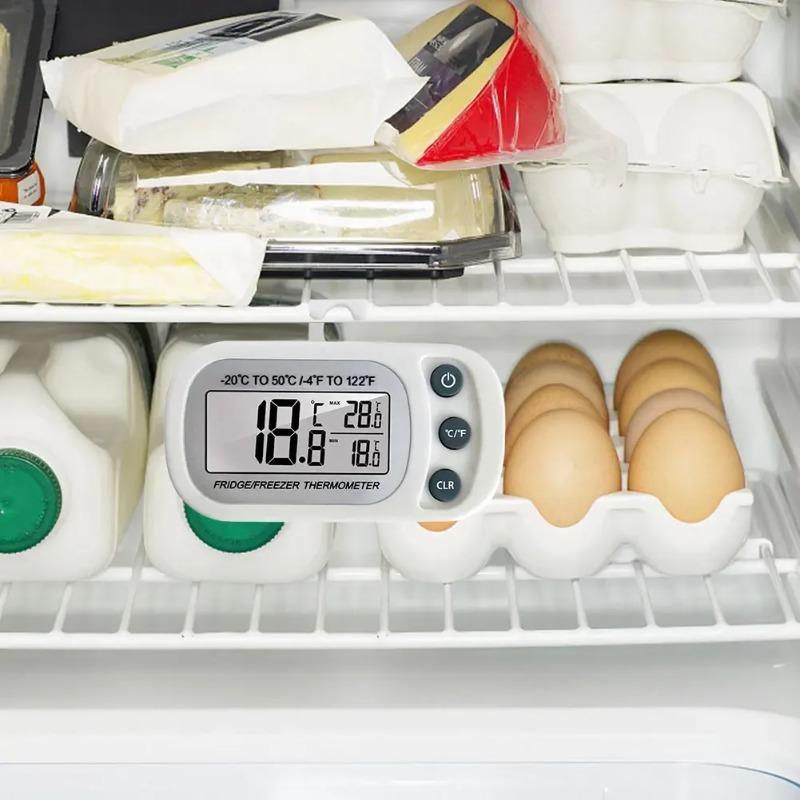 Digital Freezer Room Thermometer with Hook Max/Min Record Refrigerator Thermometer Temperature Monitor Kitchen Gadgets