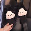 Cute Cartoon Bow Dog Short Car Seatbelt Cover Safety Belt Harness Cushion Shoulder Strap Pad Perfect for Car, Truck, SUV