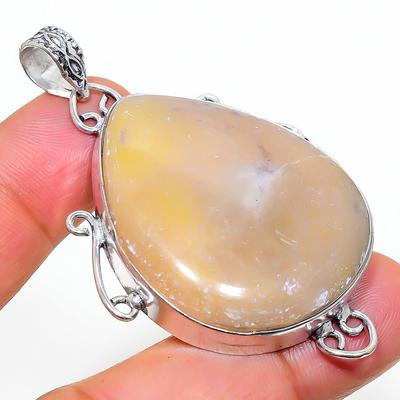 Natural Bumblebee Jasper Gemstone 925 Sterling Silver Gift Pendant 2.40" n1L20