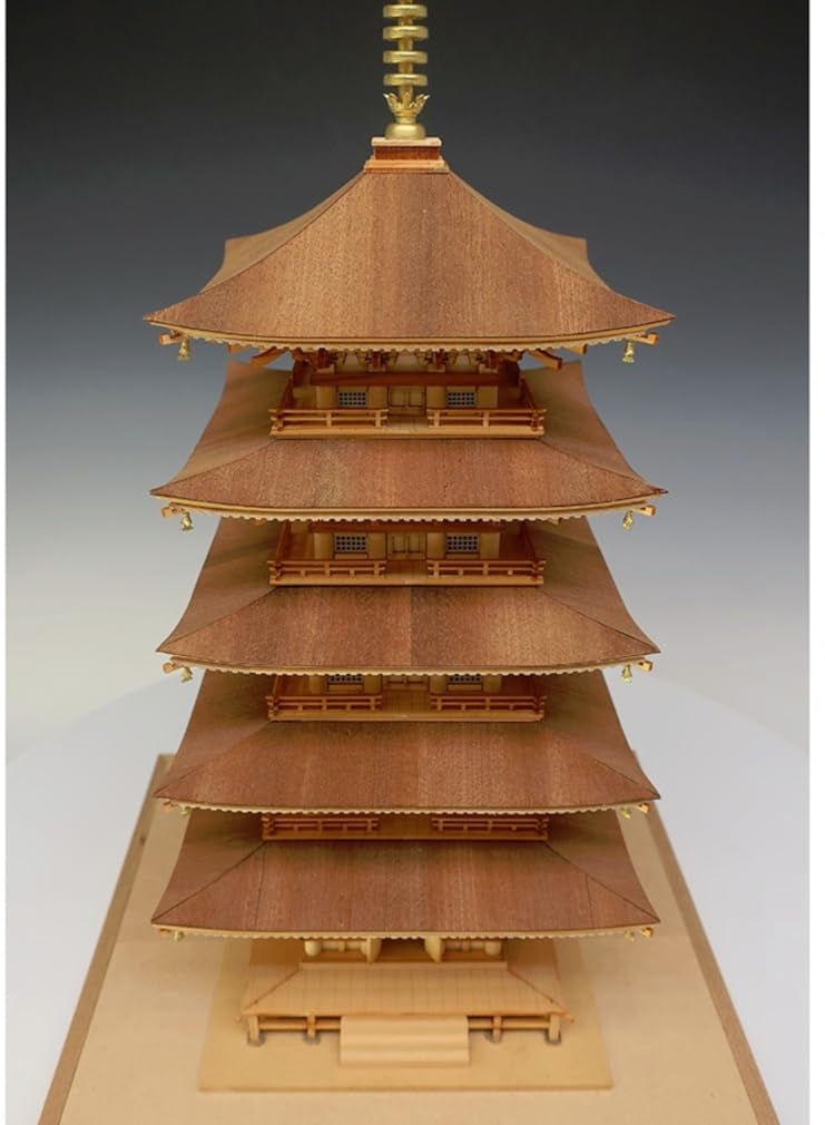 Woody Joe 1/75 Scale Assembly Kit of the Five-Story Pagoda of Mt. Haguro (Building)