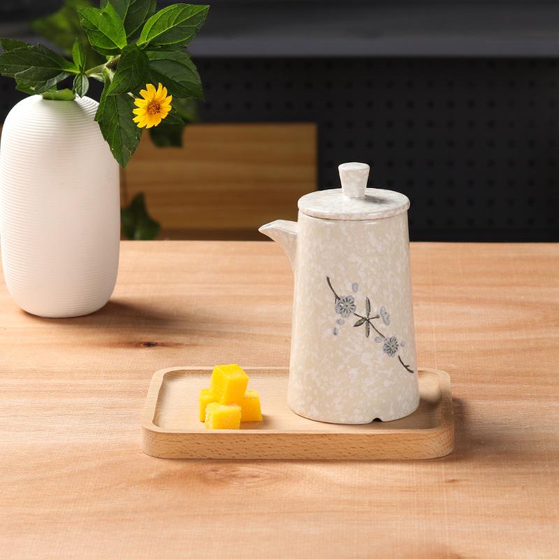 Ceramic Seasoning Jar with Lid & Spoon for Salt, Pepper, Sugar & Sauces