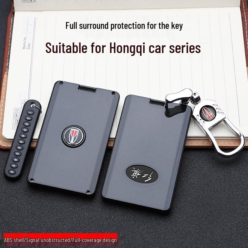 Hongqi Key Case: Stylish, Atmospheric Car Key Holder with Buckle Remote Shell & Personalized Decoration.