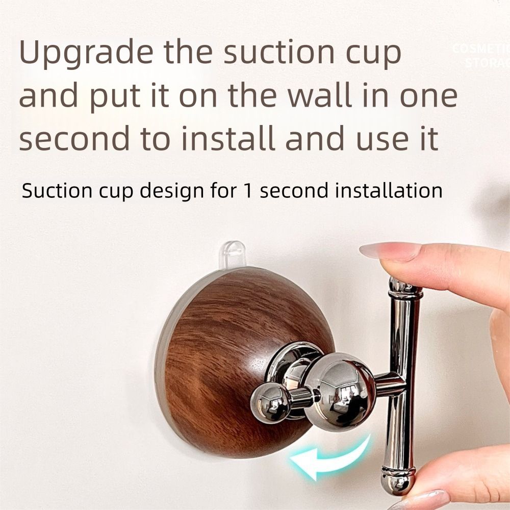 Traceless Suction Cup Hook Waterproof Wall Hooks Multipurpose Hair Rope Storage Rack  Entryway