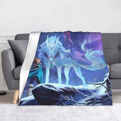 Dota Spiel Gestrickte Decke Flauschige Überwurfdecke Bett Sofa Dekoration Ultra-Weiche Warme Bettüberwürfe