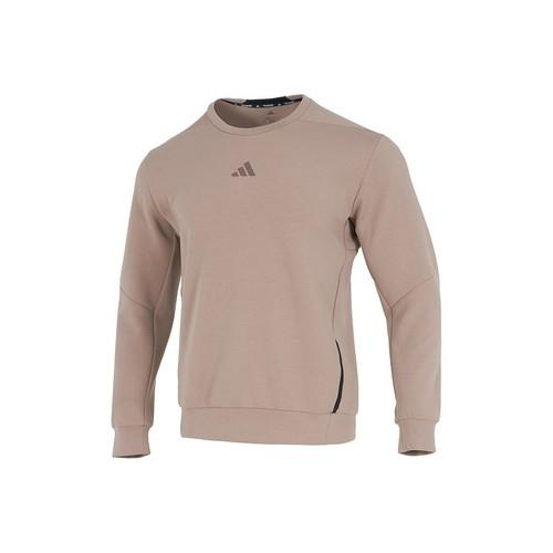 

adidas crew neck pullover long sleeve sweatshirt for men, light brown L