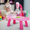 Educational Drawing Toys Set Painting Toy Projector Desk Tablet Learning Toy Tool Gift (Pink)