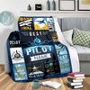 Pilot Customize Your Name Blanket Used For Chair Office Sofa Bed Camping Soft And Warm Giving Friends And Relatives Birthday Graduation Gift