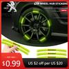 Car Sticker Car Styling Wheel Hub Reflective Tire Rim Reflective Strips For Peugeot 206 207 208 306 307 308 508 106 107 108 2008