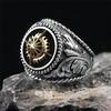 European and American Rings Men's Hip-hop Retro Domineering Light Ring Single Ring