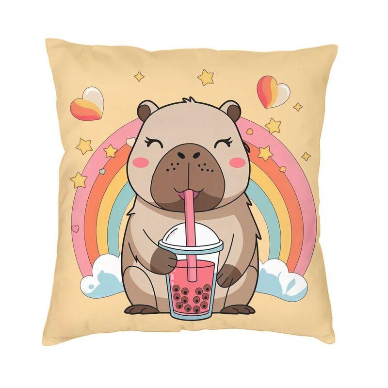Custom Cute Capybara Cushion Cover Sofa Home Decor Square Throw Pillow Case 40X40Cm
