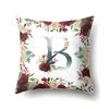 Polyester Pillowcase American Retro Flower Plant 26 English Letter Cushion Cover Car Pillowcase
